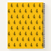 African Art, Silhouette athlete, Orange Notizblock (Rückseite)