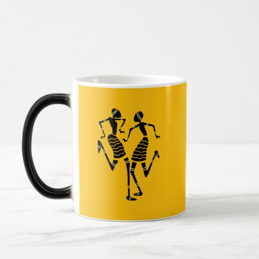 African Art, Silhouette Celebration Dance Tasse (Links)