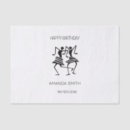 African Art, Silhouette Celebration Dancers Seidenpapier