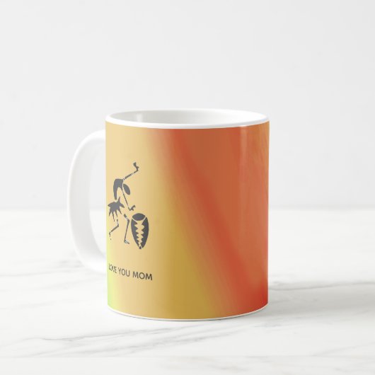 African Art, Silhouette Dancer Colorful Kaffeetasse (Vorderseite Links)