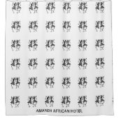 African Art, Silhouette Dancers Celebration Duschvorhang (Vorderseite)
