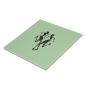 African Art Silhouette Dancers Fliese (Seite)