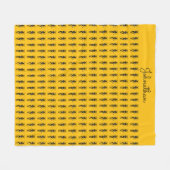 African Art, Silhouette Guitarist Pattern Fleecedecke (Vorderseite (Horizontal))