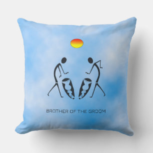African Art Silhouette Happy Dancers Kissen