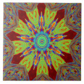 African Asian European Ethnic Pattern Fliese (Vorderseite)