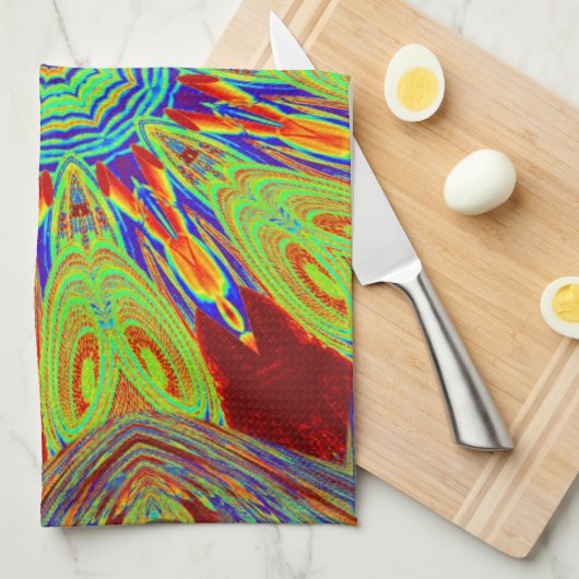 African Asian European Ethnic Pattern Geschirrtuch (Viertel Falte)