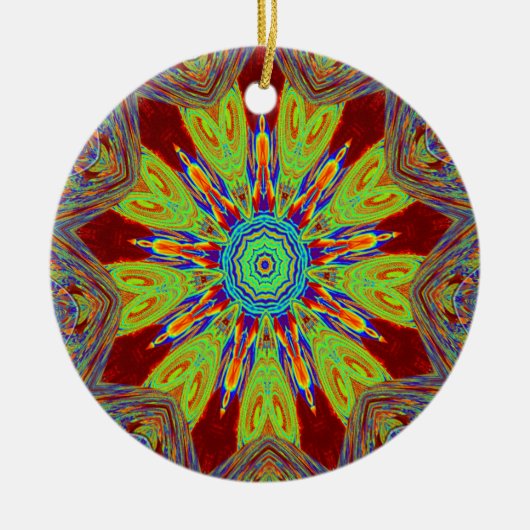 African Asian European Ethnic Pattern Keramik Ornament (Vorne)