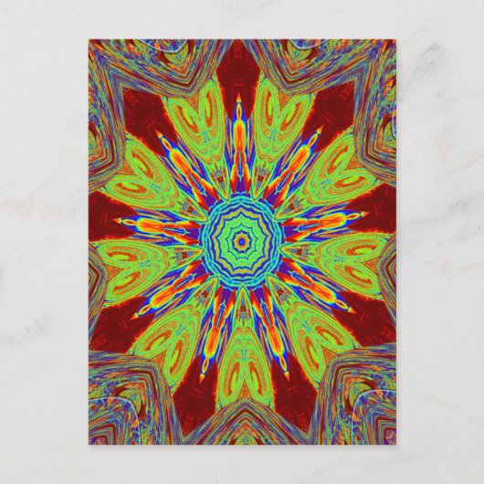 African Asian European Ethnic Pattern Postkarte (Vorderseite)