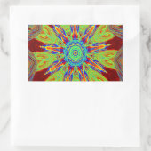 African Asian European Ethnic Pattern Rechteckiger Aufkleber (Tasche)