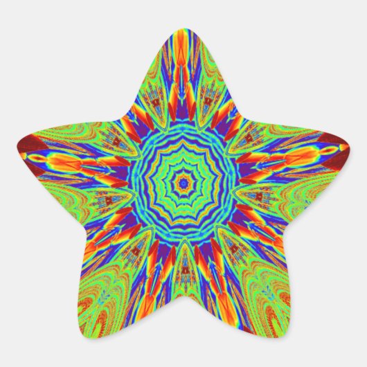 African Asian European Ethnic Pattern Stern-Aufkleber (Vorderseite)