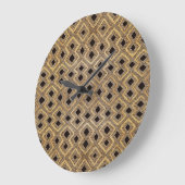 African BaKuba Tribal Large Clock Große Wanduhr (Winkel)