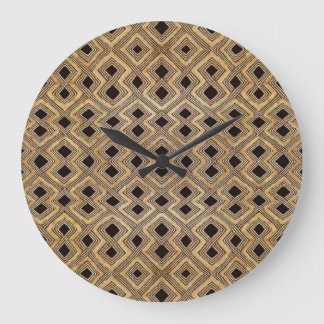 African BaKuba Tribal Large Clock Große Wanduhr