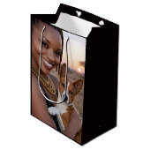 African Basenji Blank Card  Mittlere Geschenktüte (Vorderseite Schrägansicht)