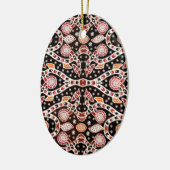 African Batik Climbing Ivy Keramik Ornament (Links)