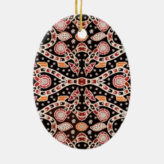 African Batik Climbing Ivy Keramik Ornament (Hinten)