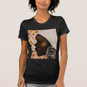 African Beauty - Aquarellmalerei T-Shirt