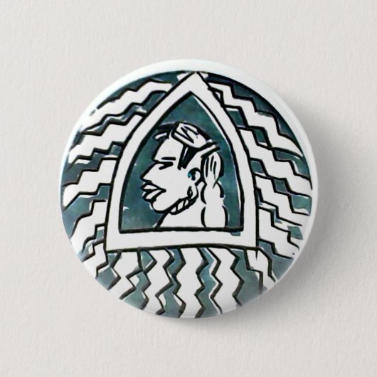 African Beauty Bongo Maasai Portrait Button (Vorderseite)