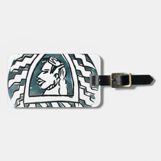 African Beauty Bongo Maasai Portrait Gepäckanhänger (Vorderseite horizontal)