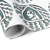 African Beauty Bongo Maasai Portrait Geschenkpapier (Rolleneckpunkt)