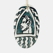 African Beauty Bongo Maasai Portrait Keramik Ornament (Rechts)