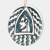 African Beauty Bongo Maasai Portrait Keramik Ornament (Links)
