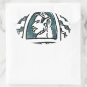 African Beauty Bongo Maasai Portrait Ovaler Aufkleber (Tasche)