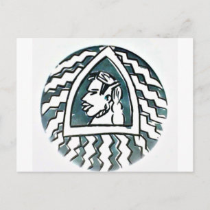 African Beauty Bongo Maasai Portrait Postkarte