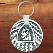 African Beauty Bongo Maasai Portrait Schlüsselanhänger (Vorderseite)