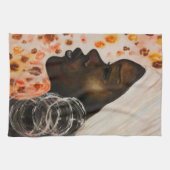 African Beauty Hübsch Woman Kitchtuch Geschirrtuch (Horizontal)