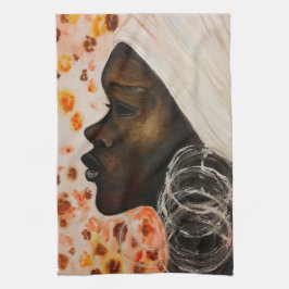 African Beauty Hübsch Woman Kitchtuch Geschirrtuch