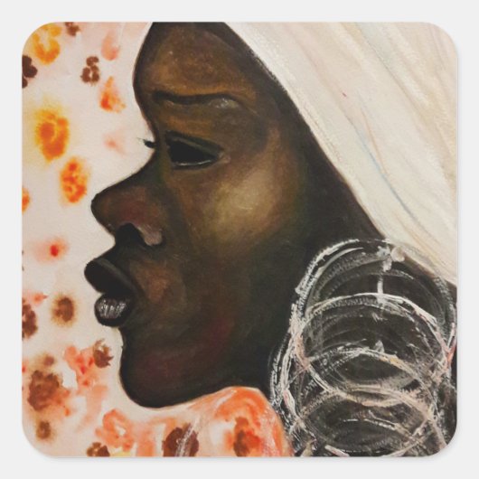 African Beauty Sticker Woman Face Painting (Vorderseite)