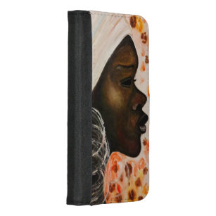African Beauty Woman iPhone Wallet Case
