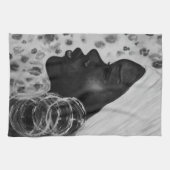 African Beauty Woman Kitchtuch Geschirrtuch (Horizontal)