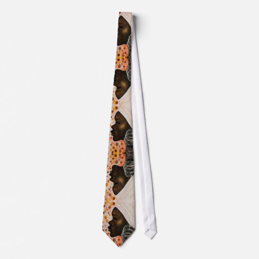 African Beauty Woman Neck Ties - Malerei Krawatte (Vorderseite)