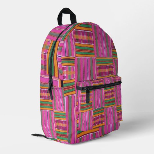 African  bedruckter rucksack (Rückseitige Ecke links)