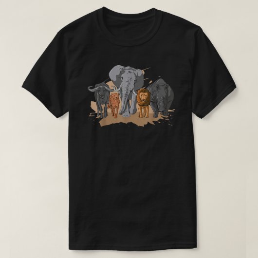 African Big Five Design African Animal Safari Anim T-Shirt (Design vorne)