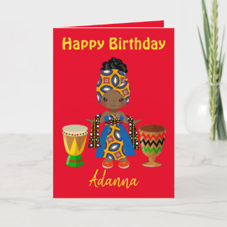 African Birthday Greetings Feiertagskarte