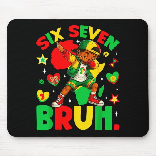 African Black Dabbing Bruh Seven History American Mousepad (Vorne)