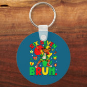 African Black Dabbing Bruh Seven History American Schlüsselanhänger (Vorderseite)