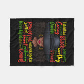 African Black History African American Ladys June Fleecedecke (Vorderseite (Horizontal))