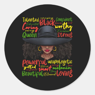 African Black History African American Ladys June Runder Aufkleber