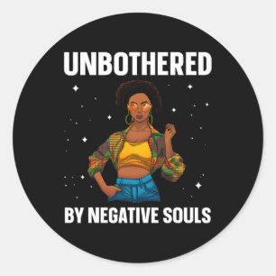 African Black Queen Art for Women Girl Melanin Afr Runder Aufkleber