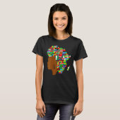 African Black Queen Map Of Africa Black History T-Shirt (Vorne ganz)
