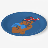 african black rosie the riveter rockabilly retro  pappteller (Schrägansicht)