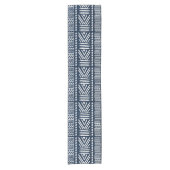 African Blue Denim Bogolan Table Runner Kurzer Tischläufer (Vorderseite)