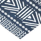 African Blue Denim Bogolan Table Runner Kurzer Tischläufer (Ecke)