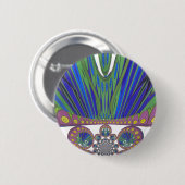 African Blue Lila Decoration Art Design Print Button (Vorne & Hinten)
