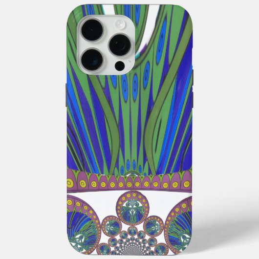 African Blue Lila Decoration Art Design Print Case-Mate iPhone Hülle (Rückseite)