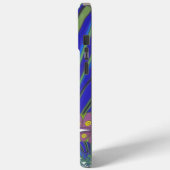 African Blue Lila Decoration Art Design Print Case-Mate iPhone Hülle (Rückseite / Links)
