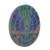 African Blue Lila Decoration Art Design Print Dartscheibe (Vorderseite Links)